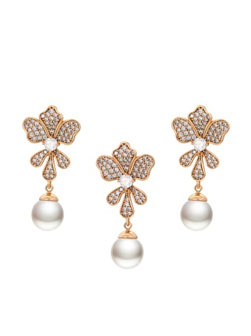 gaya Women Jewelry Set in Rose Gold White