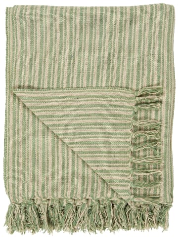 IB Laursen Plaid Grün Creme STREIFEN 130x160