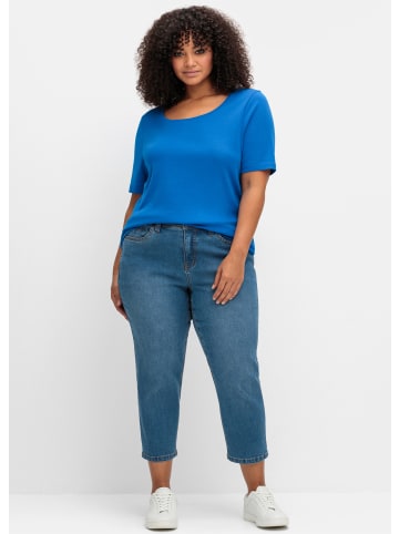 sheego T-Shirt in kobaltblau