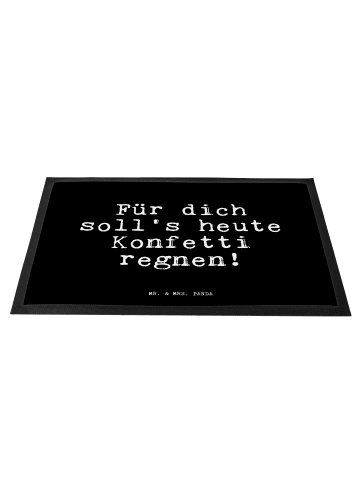 Mr. & Mrs. Panda Bodenvorleger Für dich soll's heute... mit Spruch in Schwarz