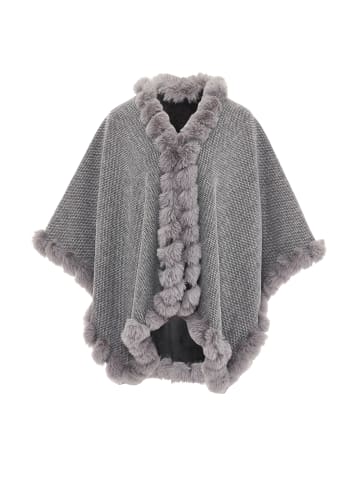 Usha Poncho in Hellgrau