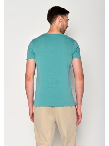 GreenBomb T-Shirt Nature Sky Bike in Turkis