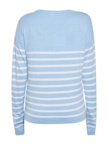 usha BLUE LABEL Damen Pullover in HELLBLAU WEISS