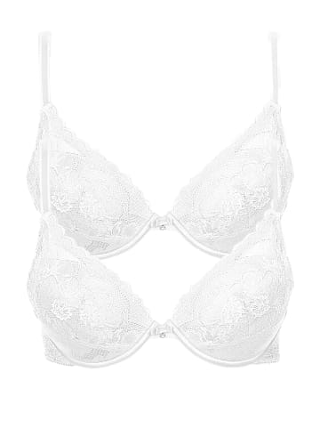 Lisca 2er Pack Push up BH in white