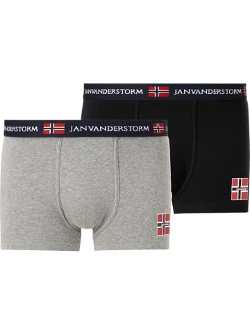 Jan Vanderstorm 2er Pack Retropant TEM in grau schwarz