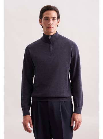 Seidensticker Quarter Zip Regular in Dunkelblau