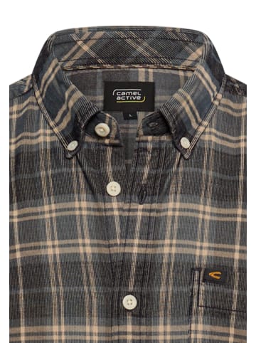 Camel Active Baumwollhemd mit Button-Down-Kragen in Tintenblau