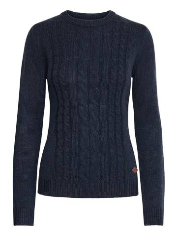 Oxmo Strickpullover OXCARRYONE 21301292ME modischer Strickpullover in Blau