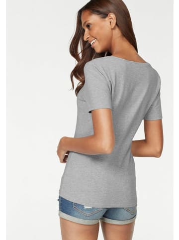 Vivance by Lascana T-Shirt in grau-meliert, schwarz