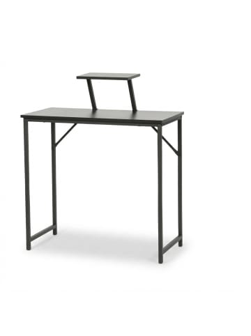 relaxdays Schreibtisch in Schwarz - (B)80 x (H)75 x (T)40 cm