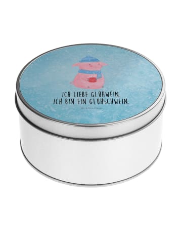 Mr. & Mrs. Panda Aufbewahrungsbox Schwein Glühwein mit Spruch in Eisblau