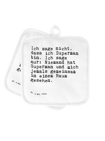 Mr. & Mrs. Panda Topflappen Ich sage nicht, dass... mit Spruch in Weiß