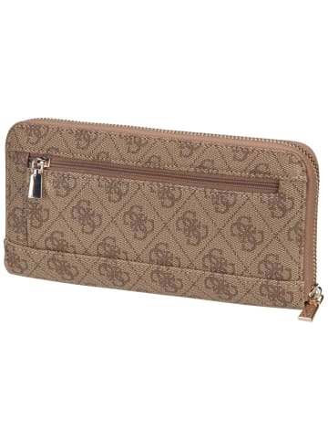 Guess Geldbörse Brenton Slg Large Zip Around in Latte Logo