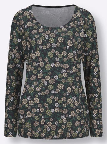 WITT WEIDEN Druck-Shirt in schwarz-schilf-bedruckt