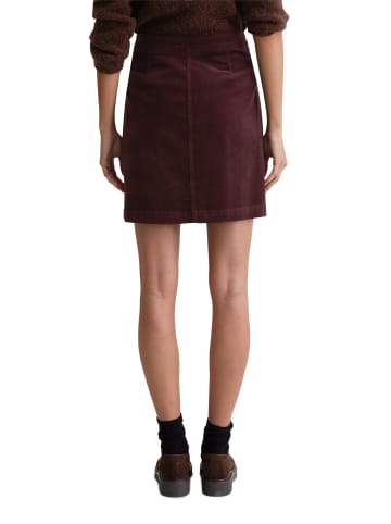 Marc O'Polo Kurzer Samtrock in Black Cherry