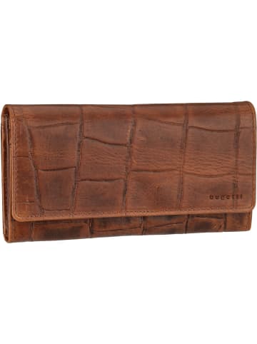 Bugatti Geldbörse Nevio Ladies Long Wallet With Flap in Cognac