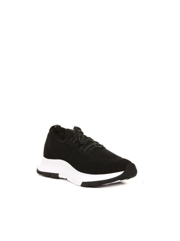 Schwarz Stoff Athletik Sneaker