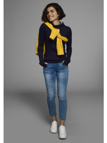 Kangaroos Strickpullover in marine-hellgrau-meliert
