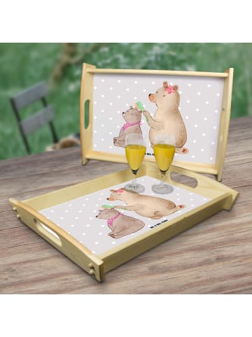 Mr. & Mrs. Panda bett tablett Bär Kind ohne Spruch in Grau Pastell