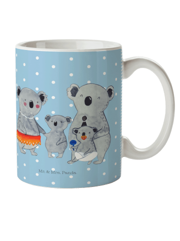 Mr. & Mrs. Panda Kindertasse Koala Familie ohne Spruch in Blau Pastell