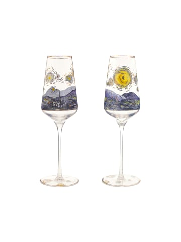 Goebel Sektglas " Vincent Van Gogh -Sternennacht " in Bunt