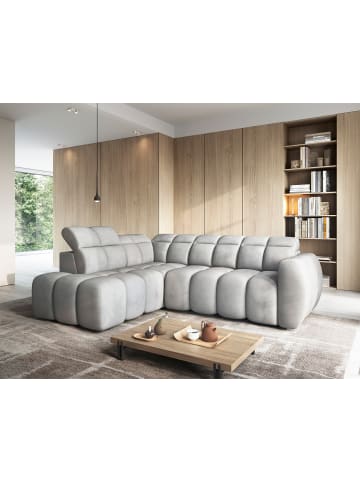 MF Design Eagle Recamiere Links in Grau -  (L) 208 x (B) 258 x (H) 107 cm