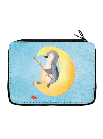 Mr. & Mrs. Panda Schreibmappe Pinguin Mond ohne Spruch in Eisblau