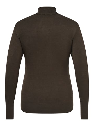 ONLY Carmakoma Strickpullover in Coffee Bean