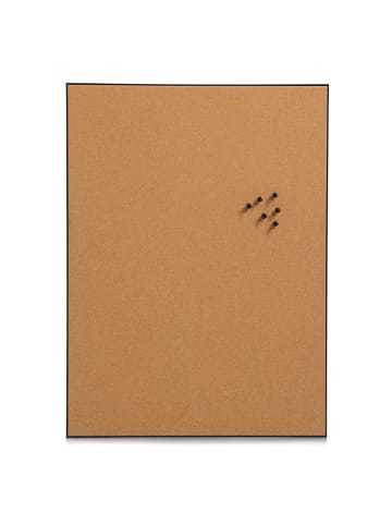 Zeller Pinnwand mit schwarzem Rahmen in Braun, (B) 2,5 x (H) 58,4 x (L) 43,2 cm