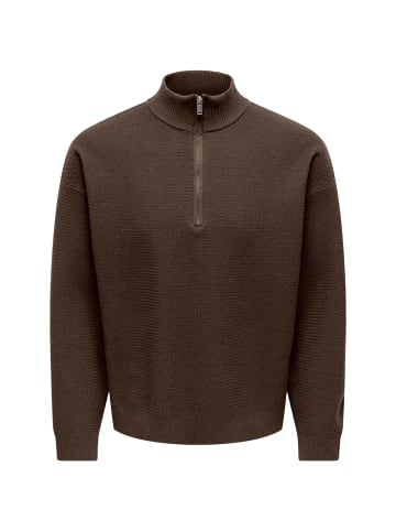 Only&Sons Pullover 'Carter' in dunkelbraun