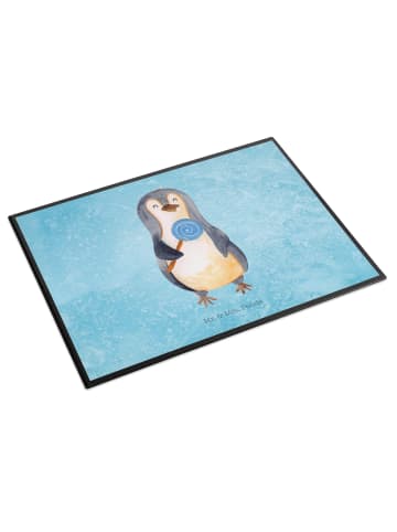 Mr. & Mrs. Panda Schreibtischauflage Pinguin Lolli ohne Spruch in Eisblau
