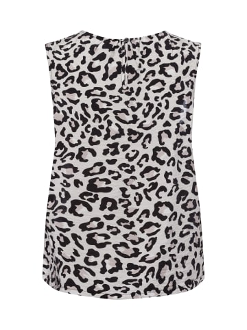 comma Blusenshirt in hellgrau schwarz - 0001