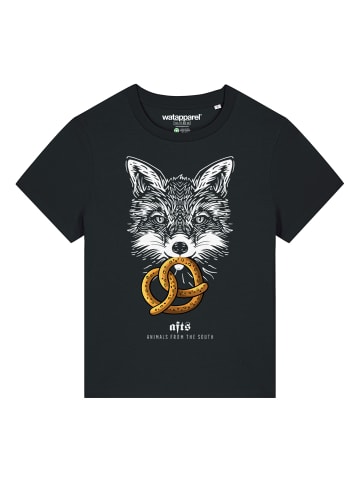 wat? Apparel T-Shirt [#afts] Fuchs in Schwarz