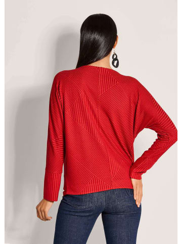 MADELEINE Shirt mit Fledermausärmeln und Struktur in rot