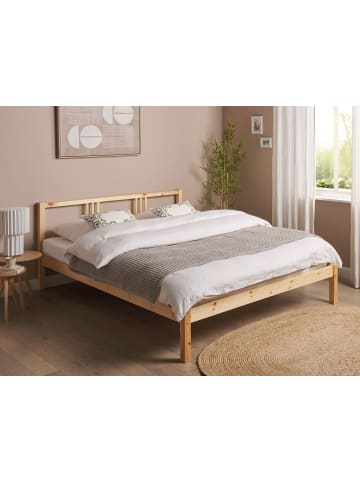 Beliani Doppelbett VANNES in Braun - (W) 167 x (H) 80 x (L) 209 cm
