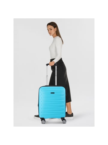 benzi 5493 4 Rollen Kabinentrolley S 53 cm mit Dehnfalte in petroleum