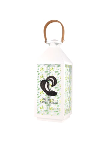 Mr. & Mrs. Panda Outdoor Laterne Stinktier Handstand mit Spruch in Transparent