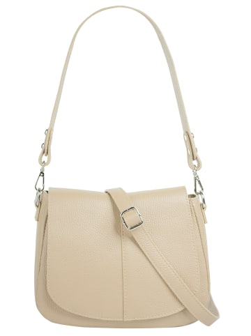 Cluty Umhängetasche echt Leder in beige