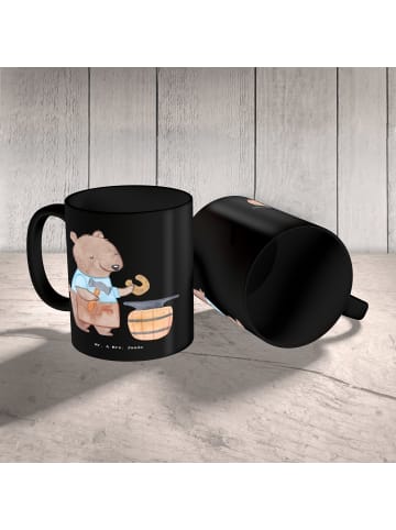 Mr. & Mrs. Panda Bedruckte Tasse Schmied Herz ohne Spruch in Schwarz