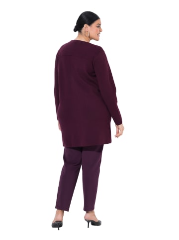 Ulla Popken Strickjacke in dunkle pflaume