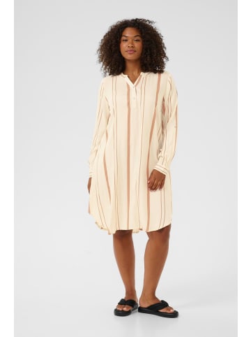 KAFFE curve Kleid KCmilana A-shape in Birch/Woodsmoke Stripes