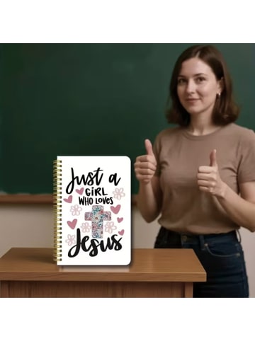 XCOAST Notizblock/Spiralblock – christliches „Jesus“ Design
