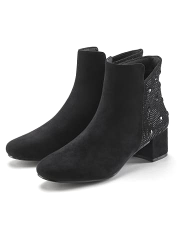 LASCANA Stiefelette in schwarz/glitzer