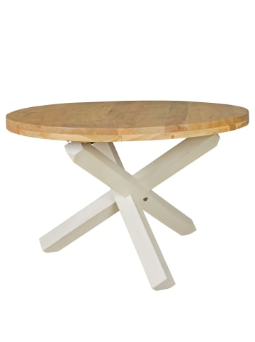 KADIMA DESIGN Design Esszimmertisch BOHA rund Ø 120 cm x 75 cm Massiv-Holz in Akazie