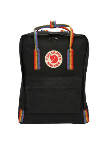FJÄLLRÄVEN Kånken Rainbow - Rucksack 38 cm (cobalt blue) in black-rainbow pattern