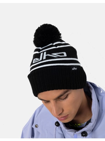 elho Beanie Coole Mütze mit Streifendesign in BLACK