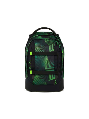 Satch Satch pack Schulrucksack Seismic Green schwarz