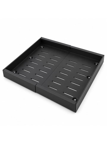 relaxdays 2 x Teleskopschublade in Schwarz - (B)31-52 x (H)7,5 x (T)42 cm
