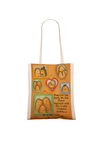 Mr. & Mrs. Panda Umhängetasche Igel Familie Design mit Spruch in Weiß