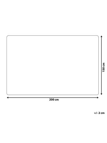 Beliani Kuscheldecke ASDAD in Braun/Weiß - (W) 150 x (H) 2 x (L) 200 cm